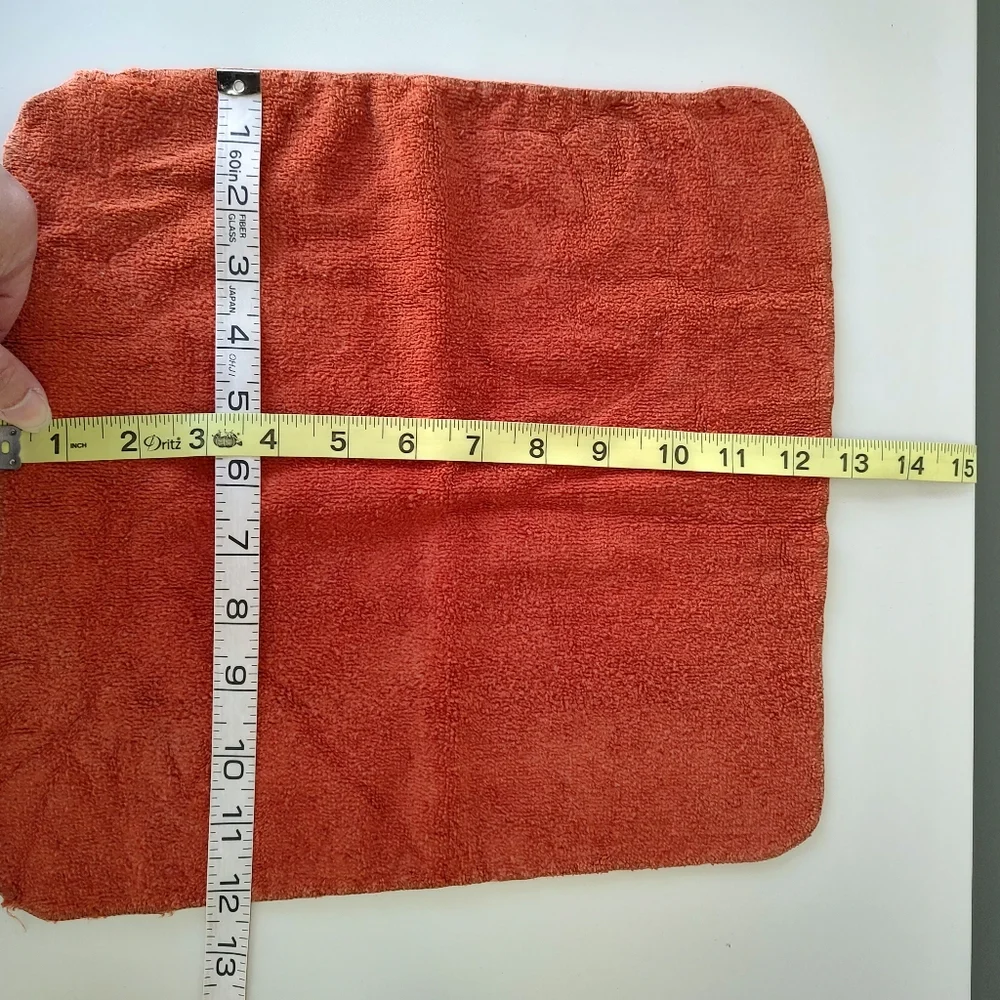 Fieldcrest Vintage 1970s, 1980s Burnt Orange Bath Towel And Wash Cloth Set USA